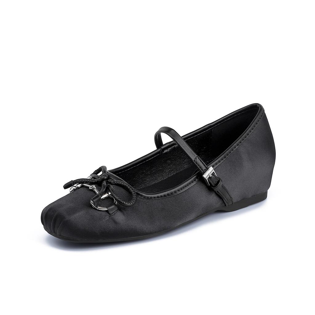 Grape mother 2025 spring new Korean version retro single shoes women wear high-end fashion ballet flats pleated