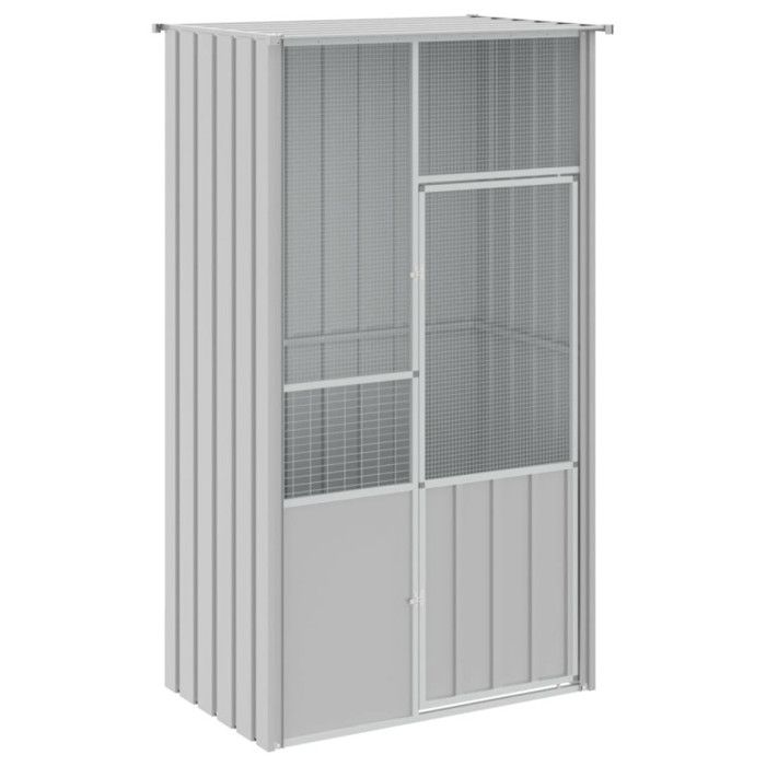 Grey Bird Cage 115x78x200 Cm Galvanized Steel