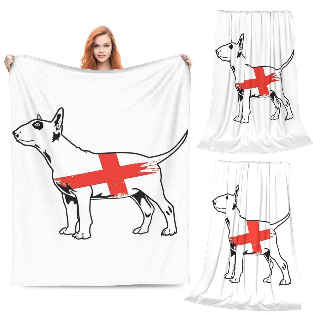 Glasgow Bull Terrier Club Blankets Soft Warm Flannel Throw Blanket Cover for Bed Living room Picnic Travel Home Sofa Size: 75*100cm, Weight: 230 GSM