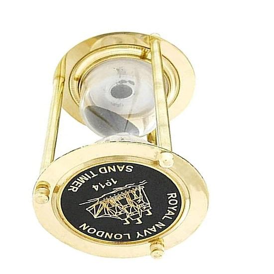 Decoración de habitaciones Antique Vintage 6" Sand Timer Latón