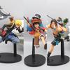 17cm One Piece Anime Figure Running Sabo Backpack Portgas D Ace Monkey D Luffy Action Figure Set Model Ornaments Plaything Gift