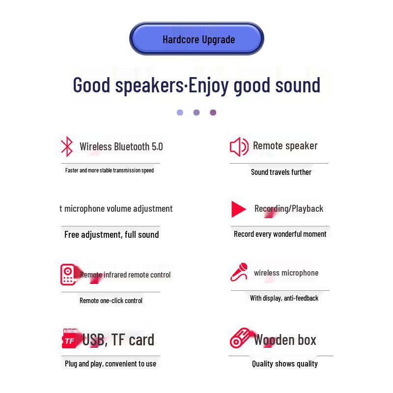 Saai 15-inch High-Power Portable Karaoke Trolley Speaker