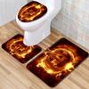 Halloween Toilet Three-Piece Floor Mat Bathroom Three-Piece Carpet Doormat