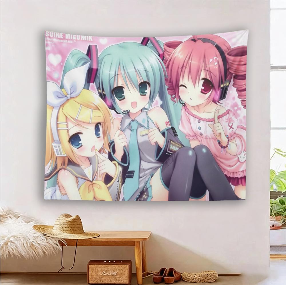 Arazzo Vocaloid Hatsune Miku Rin Teto, Carina Decorazione da Appendere al Muro Anime