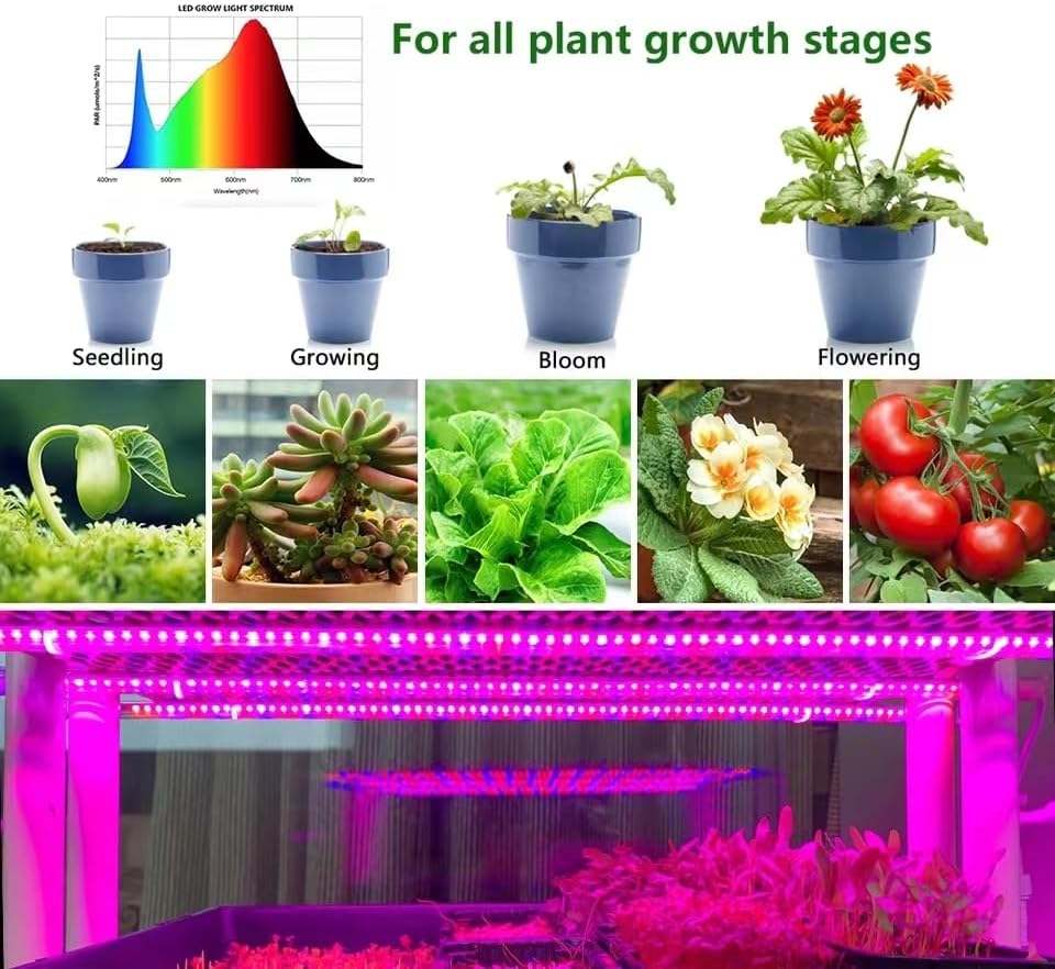 Luz LED para Plantas 5V Tira de LED para Cultivo 5V USB LED 1-5m Espectro Completo Chip LED Para Estufa Tenda de Cultivo de Mudas Hidropônico