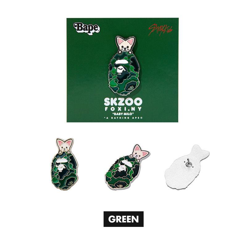 

[ПРЕДЗАКАЗ] STRAY KIDS × BAPE – МЕТАЛЛИЧЕСКИЙ ЗНАЧОК (8 типов) GREEN