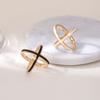 Hollow Fashion Jewelry Rhinestone Cross Korean Brooch Pins Scarf Ring Women Scarf Buckle Shawl Clip
