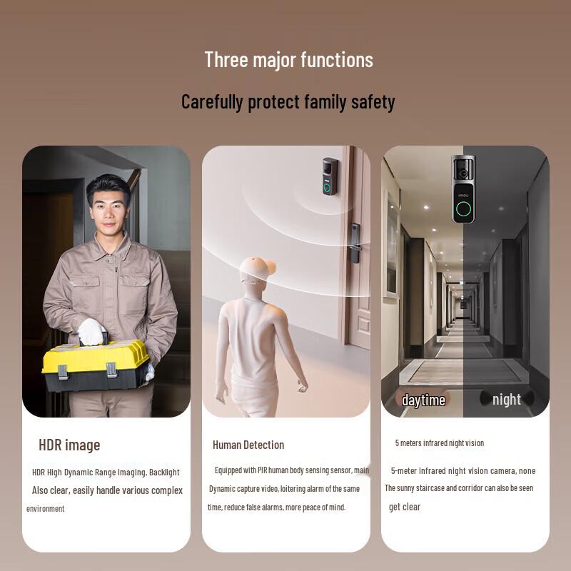 Imou DB3E Upgraded Wide-Angle Wireless Video Doorbell (CN version)