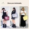 Japanese Sweet Women Ribbon Ita Bag Fashion Large Capacity Tote Bag Aesthetic Shoulder Bag Cute Lolita Girl Transparent Handbags