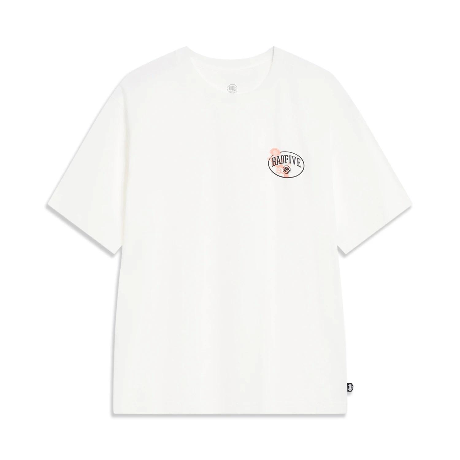 Li-Ning BadFive Anti-Wu Logo T-shirt White Men s AHST507-1 L