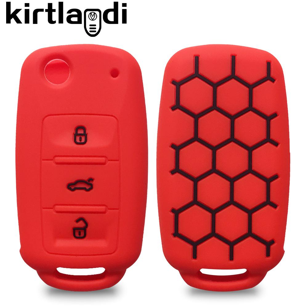 Silicone Case Key Cover Remote For Skoda Fabia Octavia A5 For VW Golf VI Polo Passat B5 3b Touran Caravelle Golf Plus Seat Ibiza