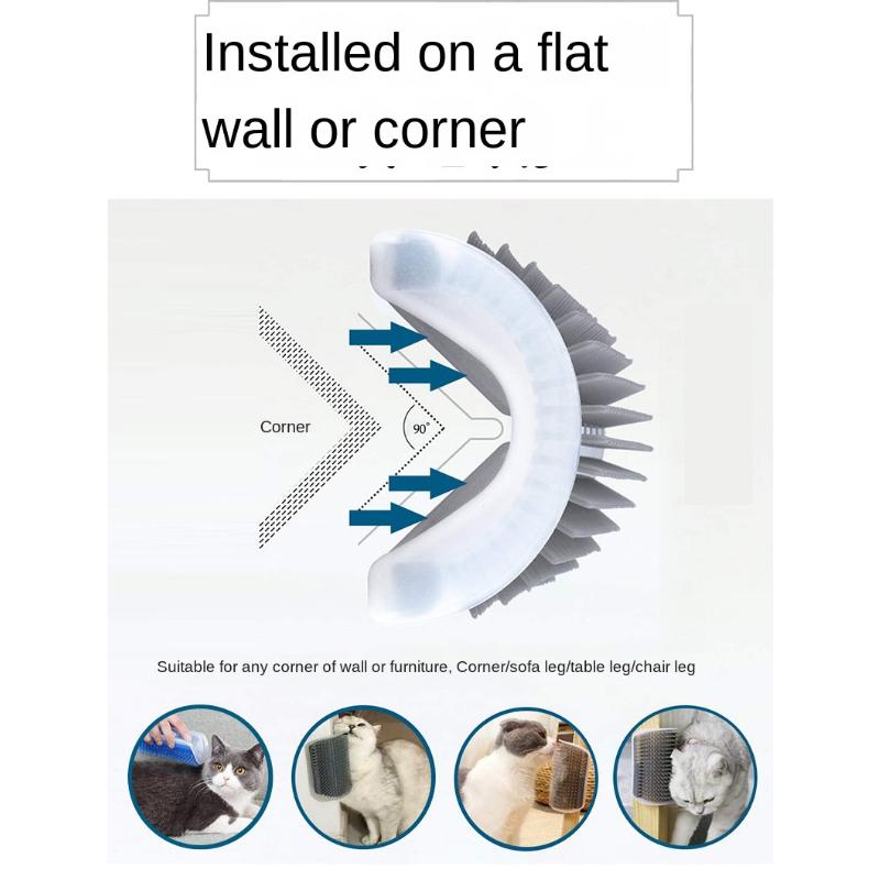 Cat Brush Corner Comb Massage Self Groomer Hair Remover Catnip The Face With A Tickling Brush Pet Grooming Cat Accessories