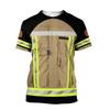 Summer Fashion Comfortable Loose Round Neck Short Sleeve Large Size T-shirt Creative Firefighter 3d Printed Men's Casual Sports T-shirt