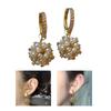 Pearls and Zircon Hoop Earrings for Women Fashionable Drop Ear Rings Rhinestones Ear Pendants Elegant Evening Jewelry