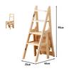 Folding Step Ladder Chair Library Stair Chair for Kitchen Living Room Yard