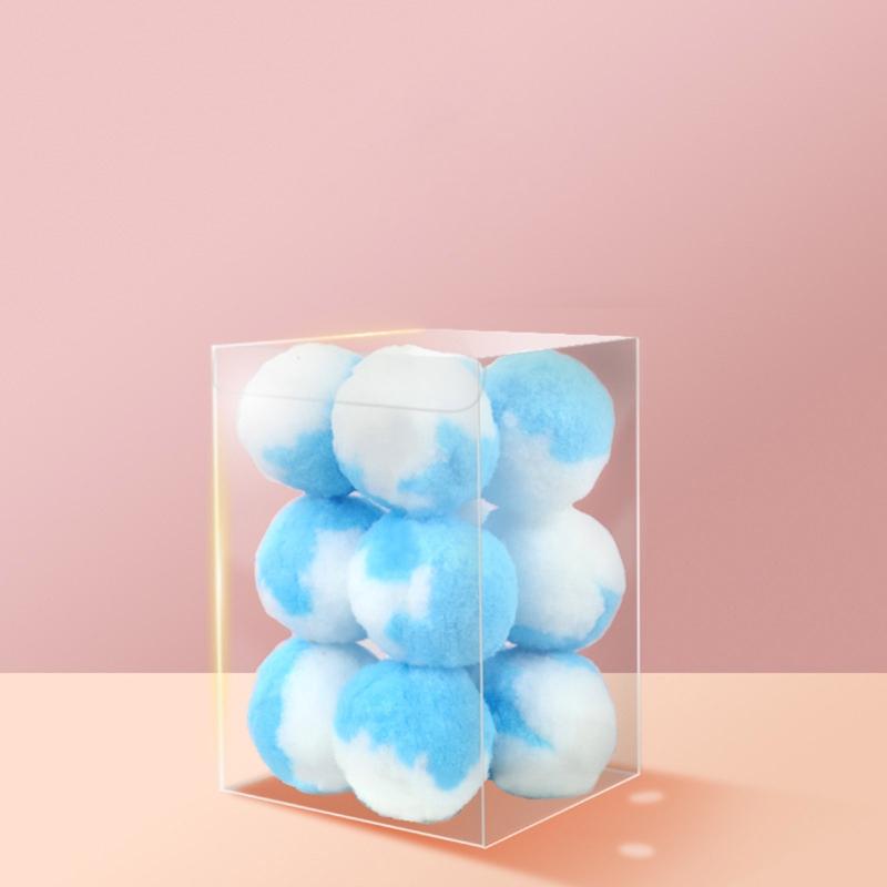 12-Pack Soft Balls for Cats Interactive Plush Toy for Kitten Training 1.8in