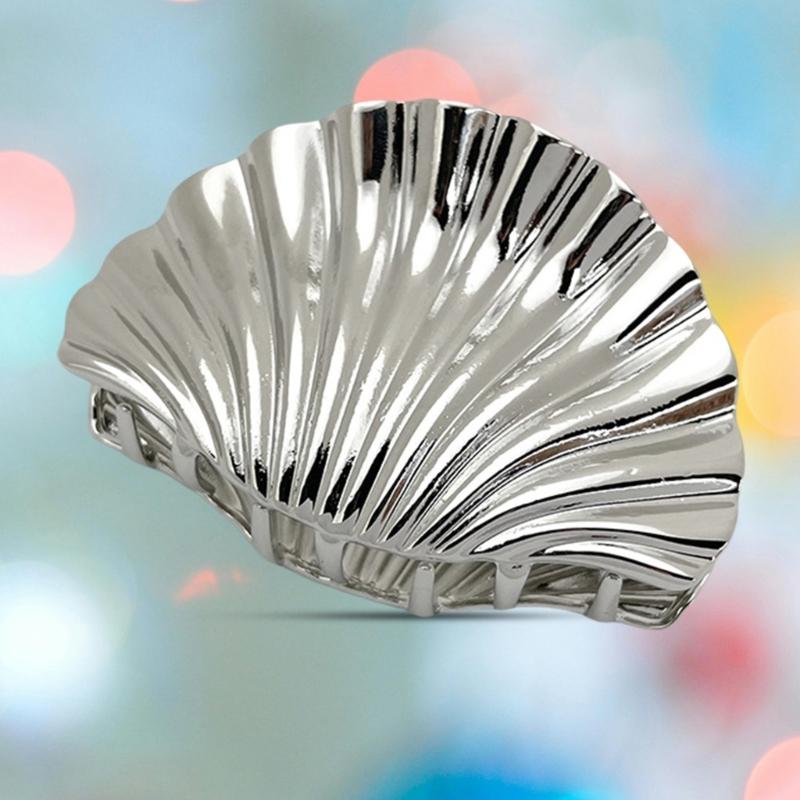 Elegant Alloy Hair Claw Clip Hairpins Decorative Hairpins Shell Shapes Hair Clip Accessories for Sophisticated Looks