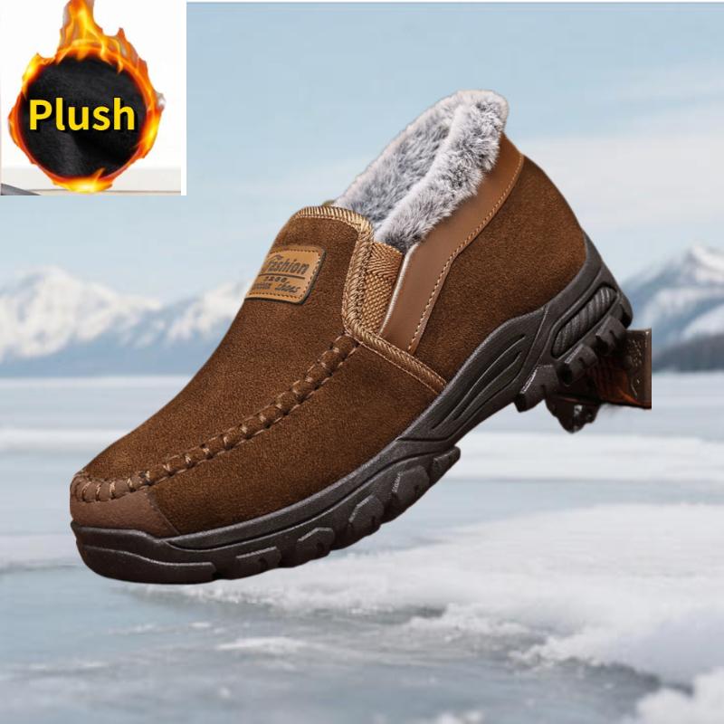 Winter Men Cotton Shoes Super Warm Plush Anti Slip Comfortable Outdoor Casual Men Shoes Wear Resistant Fashion Ankle Boots