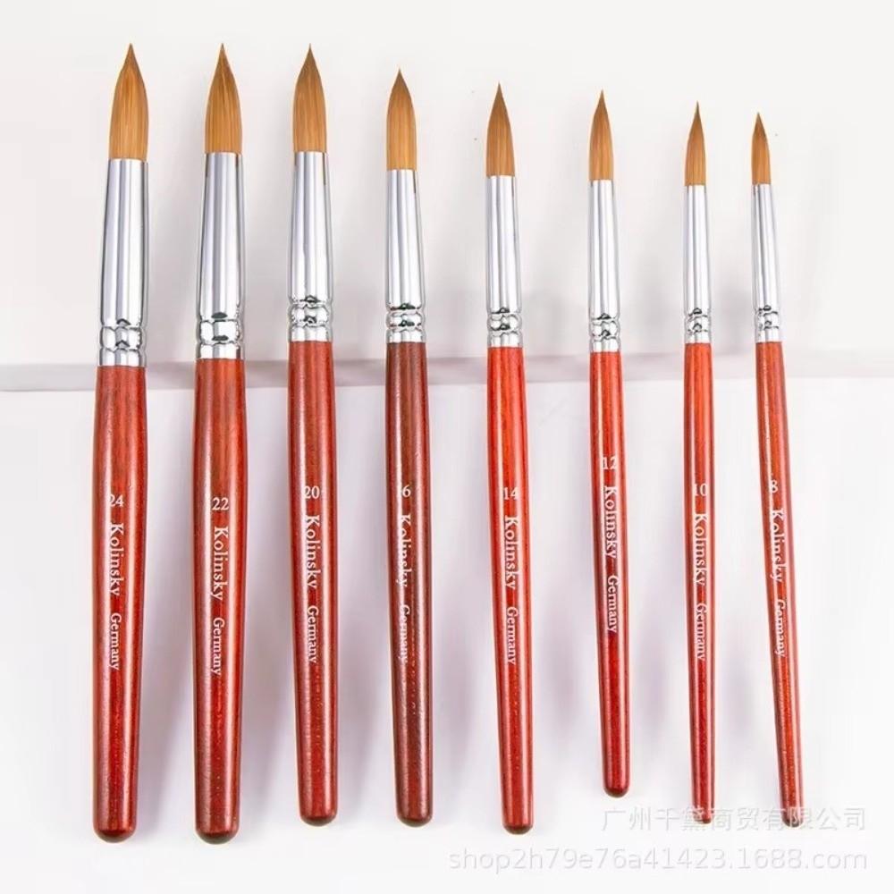 Wood Handle Nail Art Brush Acrylic UV Gel Brush Professional Liner Drawing Brushes  Nail Art