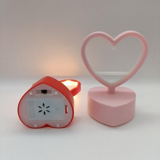 LED Night Lamp Flicker Free Non-Glaring Creative Shape Eye Protection Battery-operated Round Heart