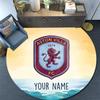 Custom Name Aston Villa2 Round Area Rug,Carpet Rug for Living Room Bedroom Sofa Playroom Decor,Non-slip Floor Mat