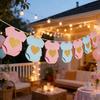 Baby Shower Blue Pink Bodysuit Paper Garland Gender Reveal Party Hanging Banner Flag Kids Boy Girl Birthday Decoration Supplies