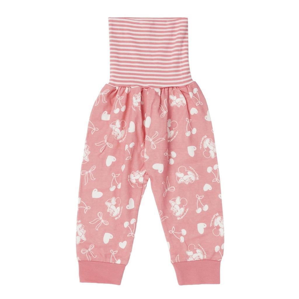 Disney Minnie Mouse Toddler Pajamas Set with Belly Warmer Band Cotton Size 80