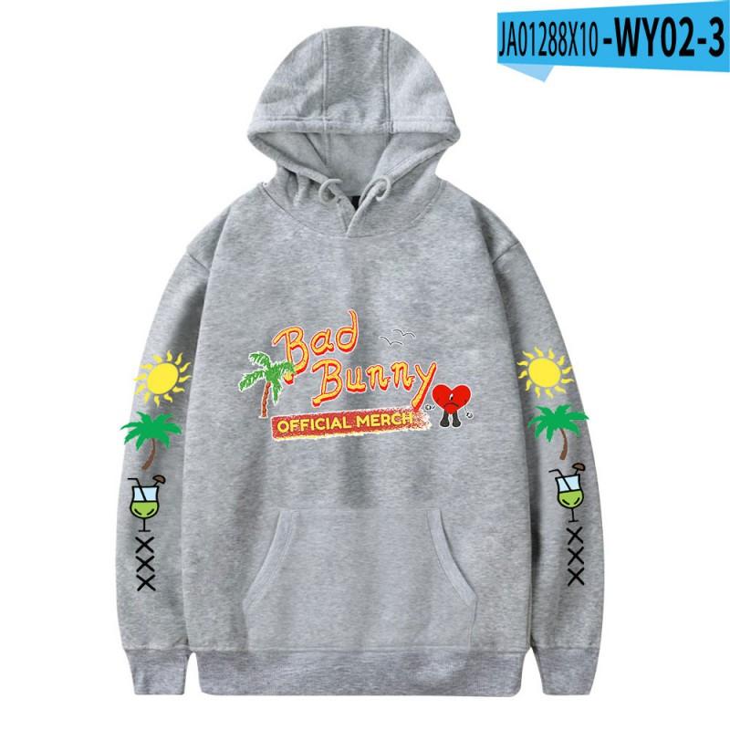 Bad Bunny Graphic Print Unisex Oversized Crewneck Sweatshirt Fall Casual Wear