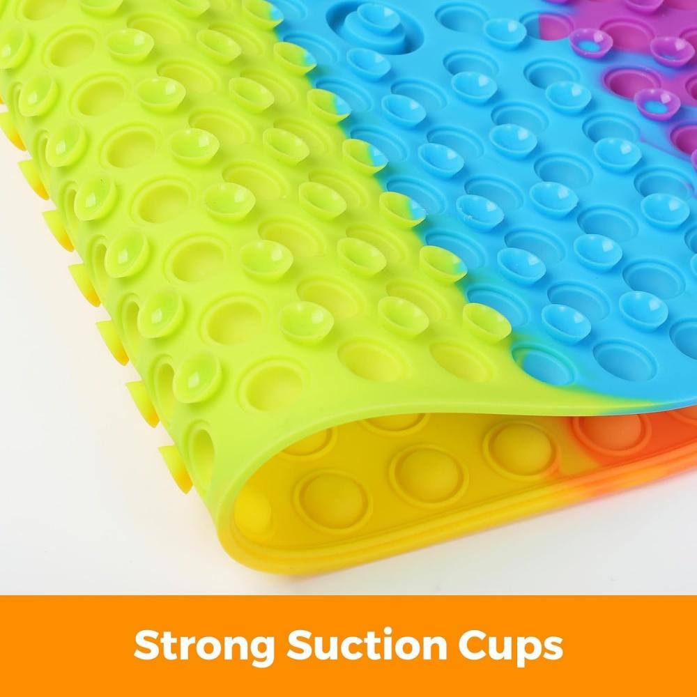 Silicone Bubble Bath Mat Baby Infant Bath Mat Bathtub Bathroom Non-slip Mat Soft Bathroom Rug Shower Mat