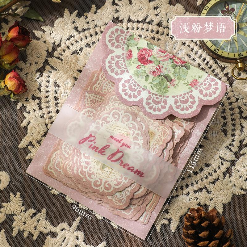 

30 pcs Vintage Lace material paper set Creativity DIY Diary Album Scrapbooking Background paper