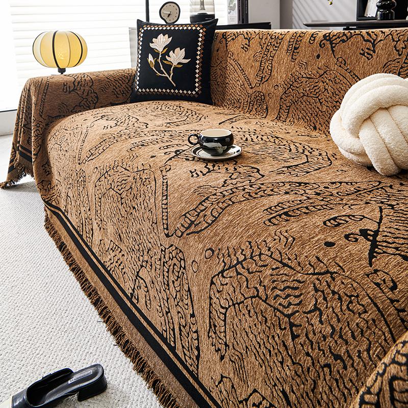 Throw Blankets  All-season Tiger Camping Picnic Sofa Cover Sofa Chenille  Sofa Covers Mats