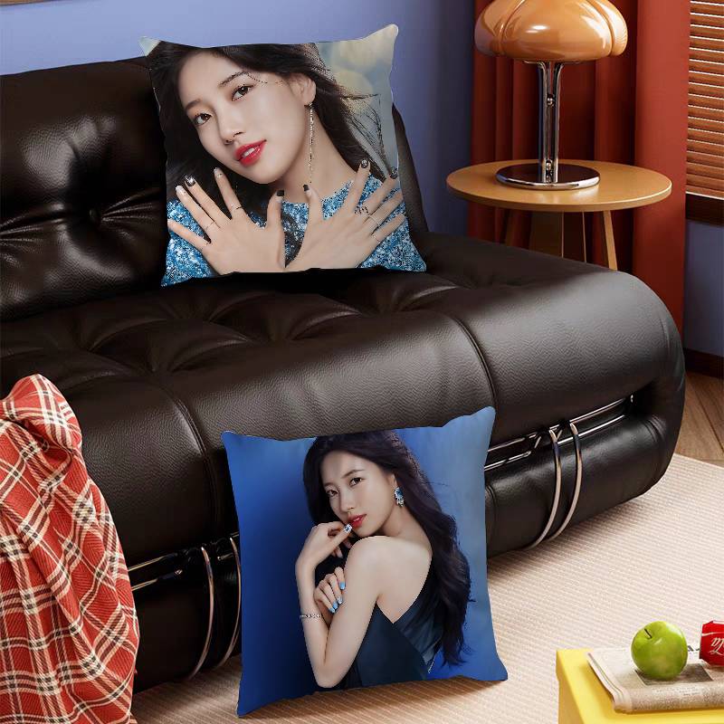 Actress B-Bae S-Suzy Pillow Case Removable Washable Cushion Cover – All-Season Soft Linen