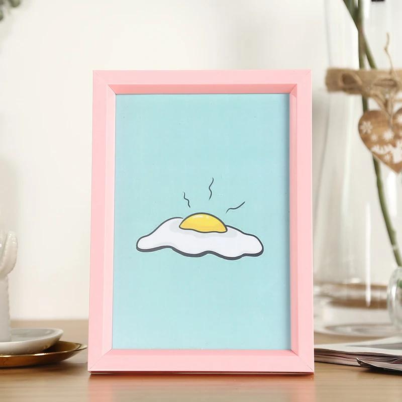 

Colourful Photo Frame Plastic Picture Dispaly Wedding Picture Decor Photo Frames Office Table Frame (10x15cm)6inch розовый