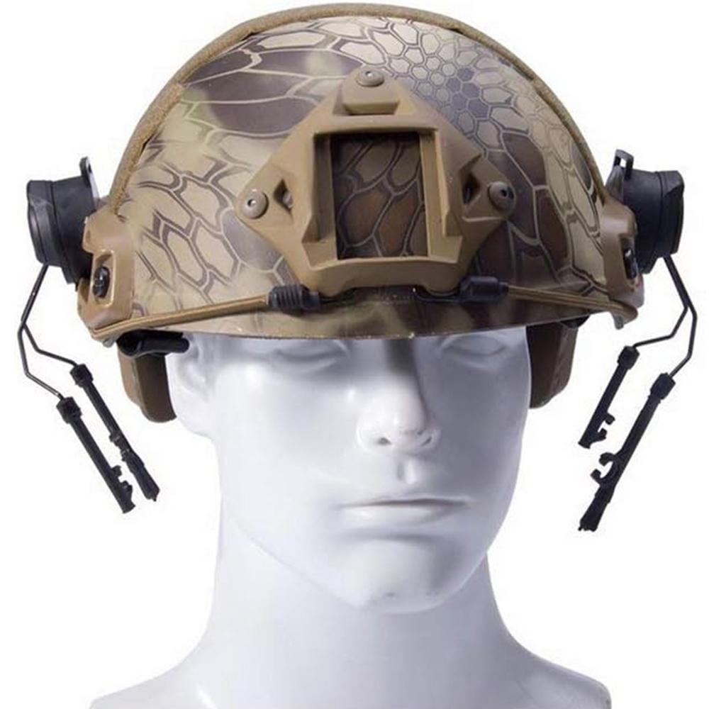 Pair Tactical Military Headset Helmet Adapter Left & Right Side ARC Rail Adapter