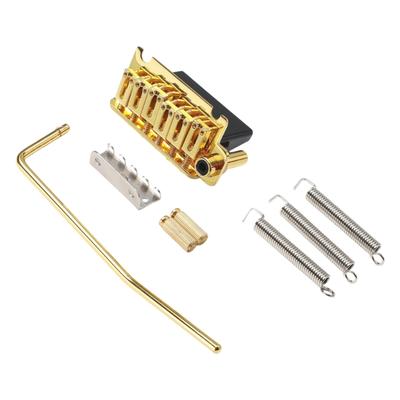 Professional Electric Guitar Bridge With Upgraded Hardened Baseplate and Vacuum Electroplated Saddles for Guitar