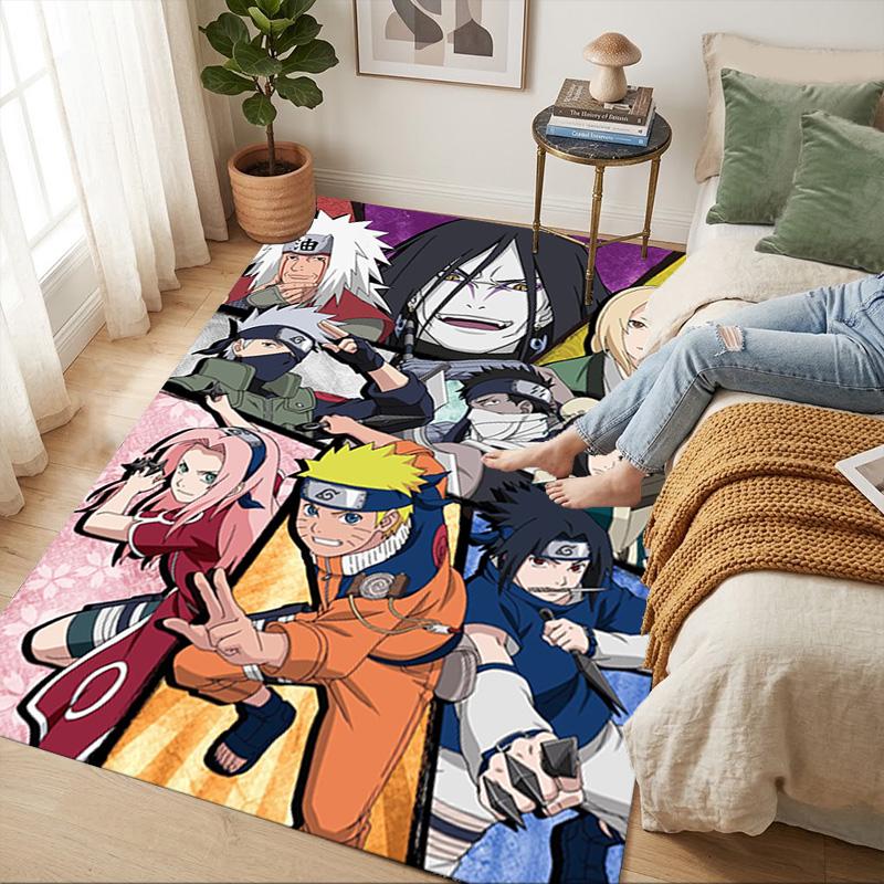 Naruto Characters Living Room Nonslip Area Rug Soft Carpet For Bedroom Game Playroom Sofa Office Home Decor Doormat Christmas Gift C9301539