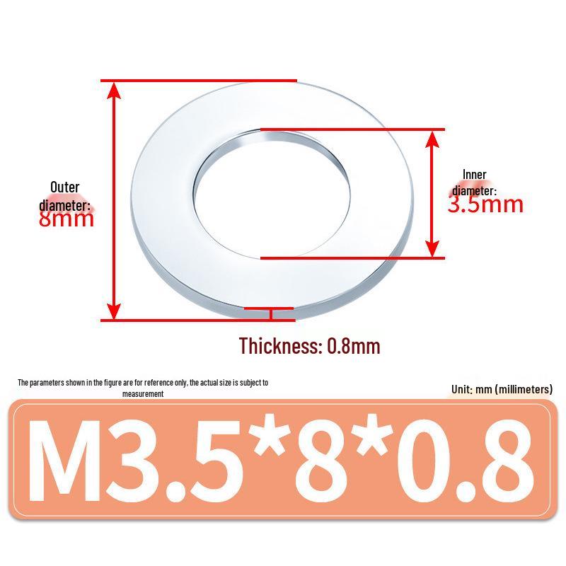 Extra Large Galvanized Metal Flat Washer (Sizes M1.6-M14)