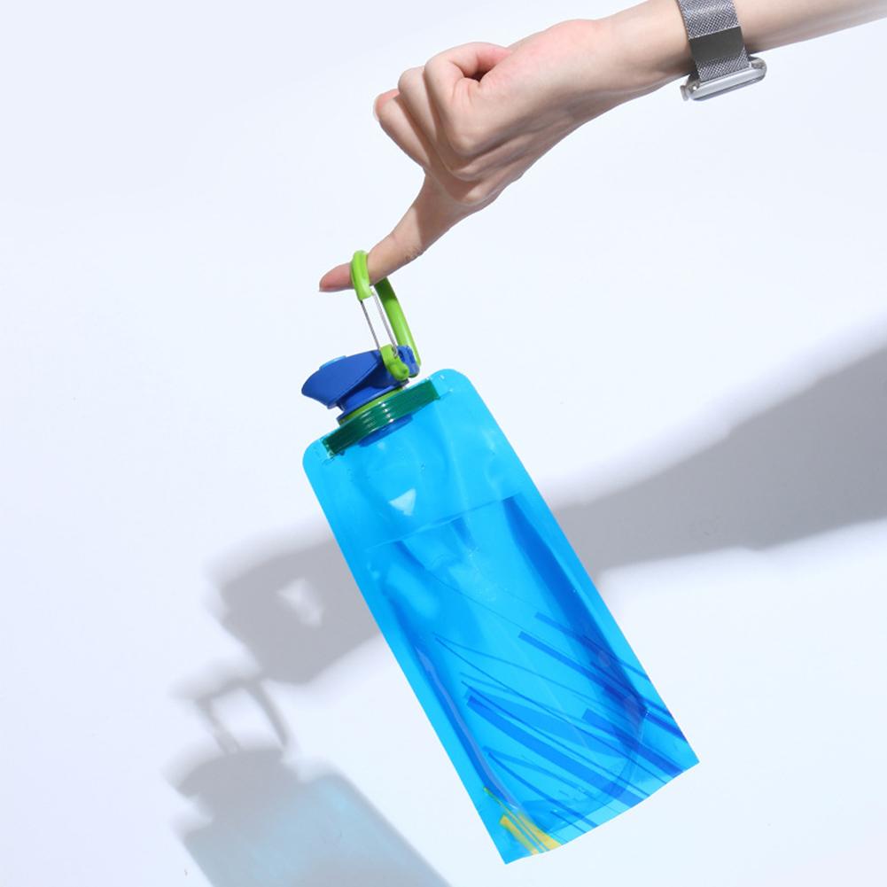 700ml Portable Folding Water Bag Waterproof Outdoor Sports Fitness Cycling Water Container Water Bottle Kettle