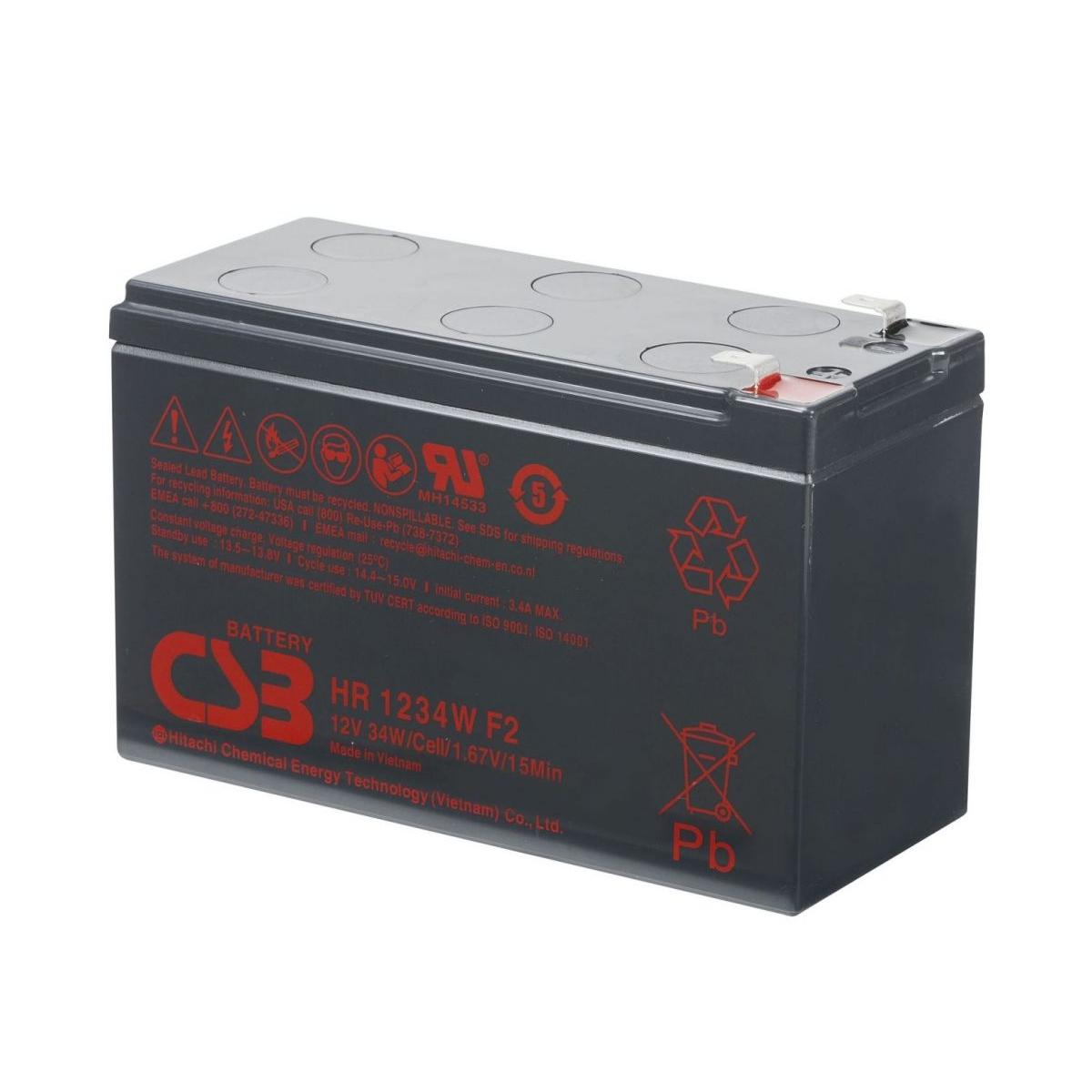 

Аккумулятор для ИБП Csb HR1234w F2 12В 9Ач