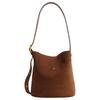 Coach Bleecker 28 Brand Micro-label Metal Hardware Bucket Bag Mother Bag Crossbody Cowhide Shoulder Bag Large Size Women's Warm Brown