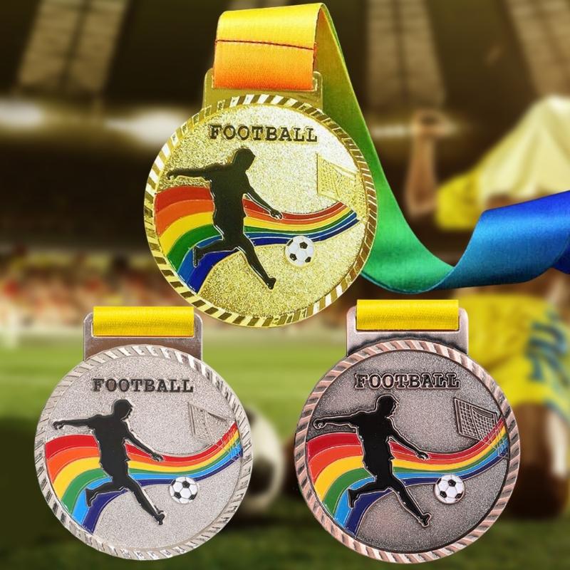 Soccer Medals for Kids and Adults Gold/Silver/Bronze Award Medals Party Favor Metal Prizes Awards for Football Games