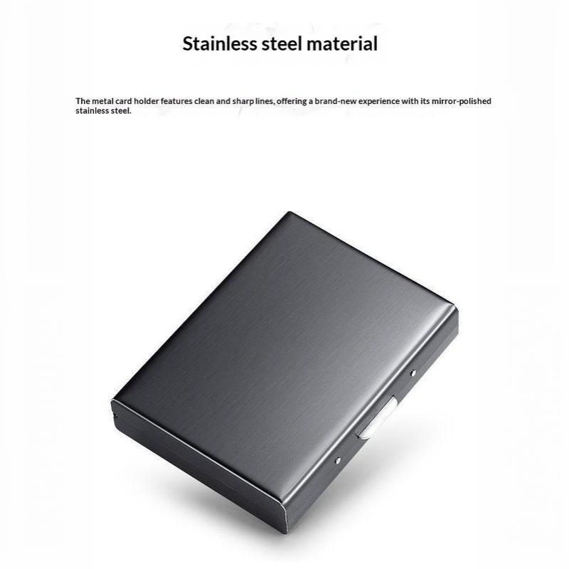 6/10 Slots Stainless Credit Card Holder Men Women Slim Anti Rfid Travel Id Debit Card Metal Case