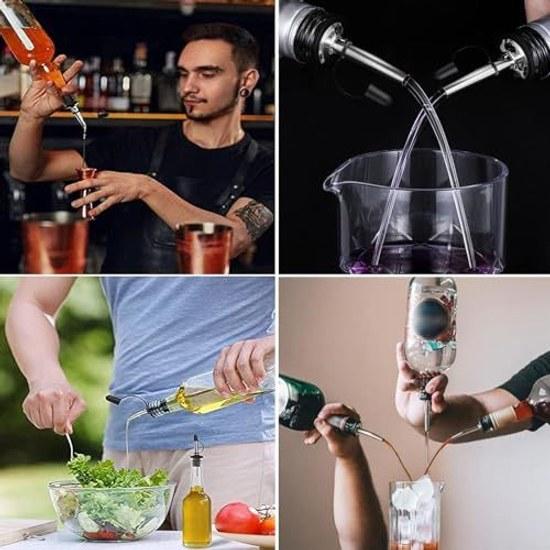 Pourer Stainless Cocktail Making Free Bottle Cap Lid Set 6