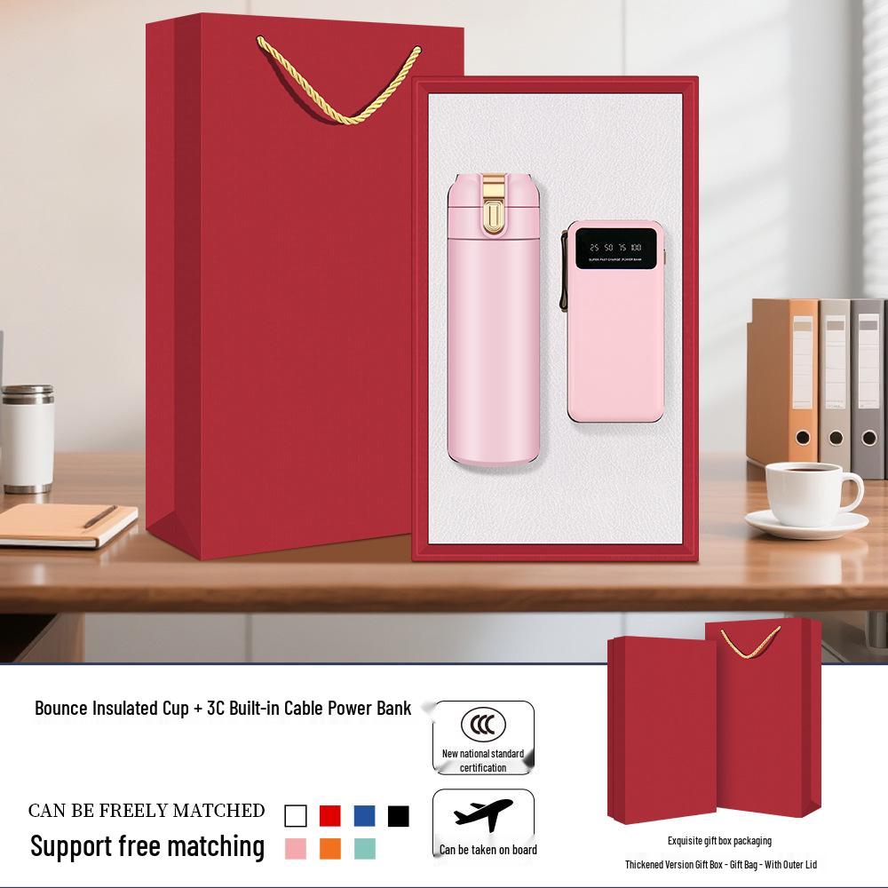 Custom Logo Insulated Mug Gift Set for Company Events and Customer Souvenirs