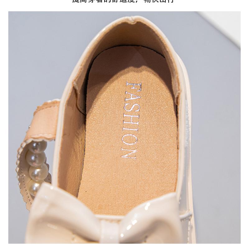 Spring New Patent Leather Girls Butterfly Flower Fashion Soft Sole Leather Shoes