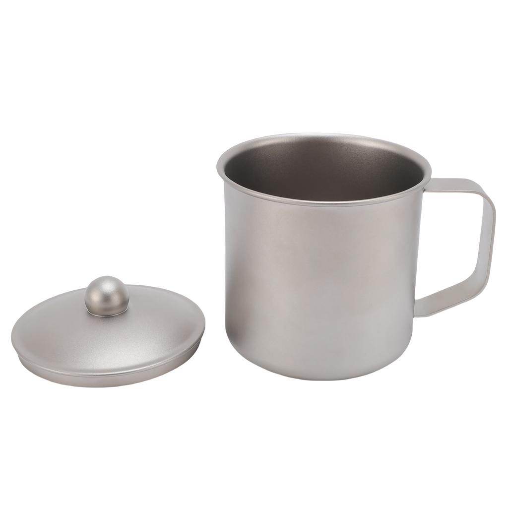 Camping Cup Camping Mug 360ml Pure Ti Cup with Lid for Outdoor Water Coffee Tea Cup for Cooking Tea Coffee Survival Gear