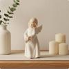4 Pieces Ceramic Angel Figurine Cute Angel Figurine Cherub Sculpture Gift Home Decor Creative for Girls, Shelf Display