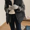 Women's Short Down Vest - 2025 Korean Style, Loose Fit, Sleeveless Jacket for Autumn & Winter