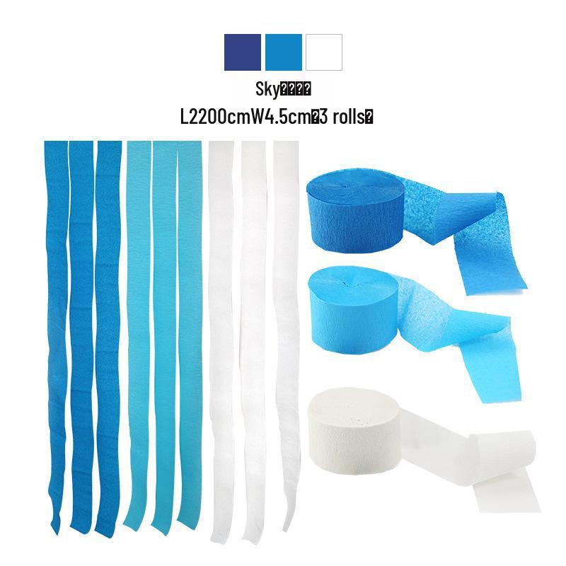 3-Pack Colored Crepe Paper Streamers for Birthday Decorations