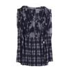 Haat HA03FT673 Navy x Gray All-Over Print Short Sleeve Collarless Shirt Dress dress 2 Black GreyUsed